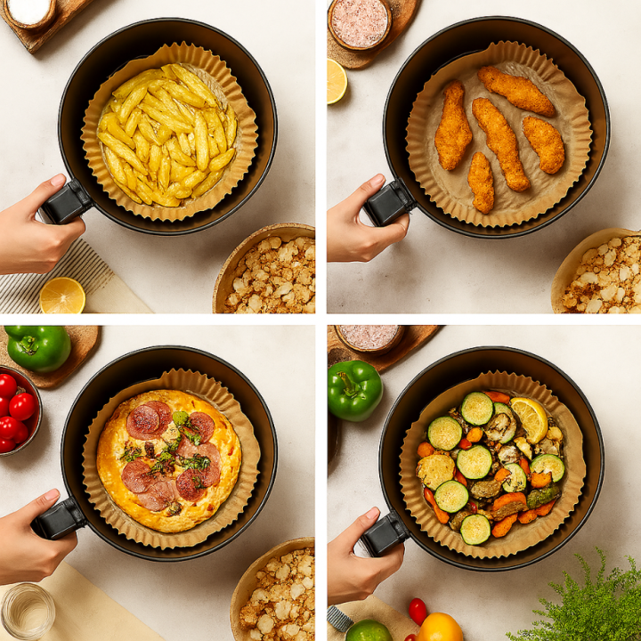 WELLHAUS Wkład do frytkownicy Air Fryer Okrągły 20cm x50sztuk