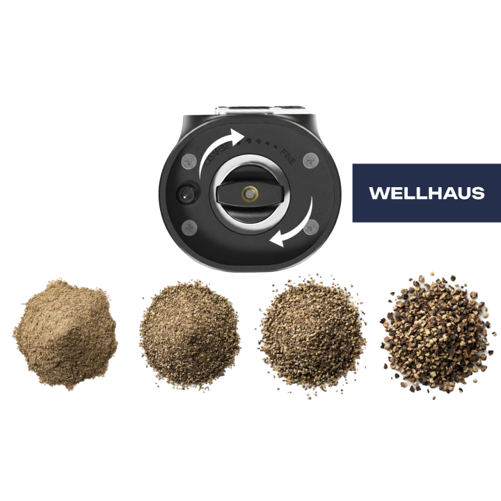 WELLHAUS Elektryczny młynek do soli i pieprzu 2szt.