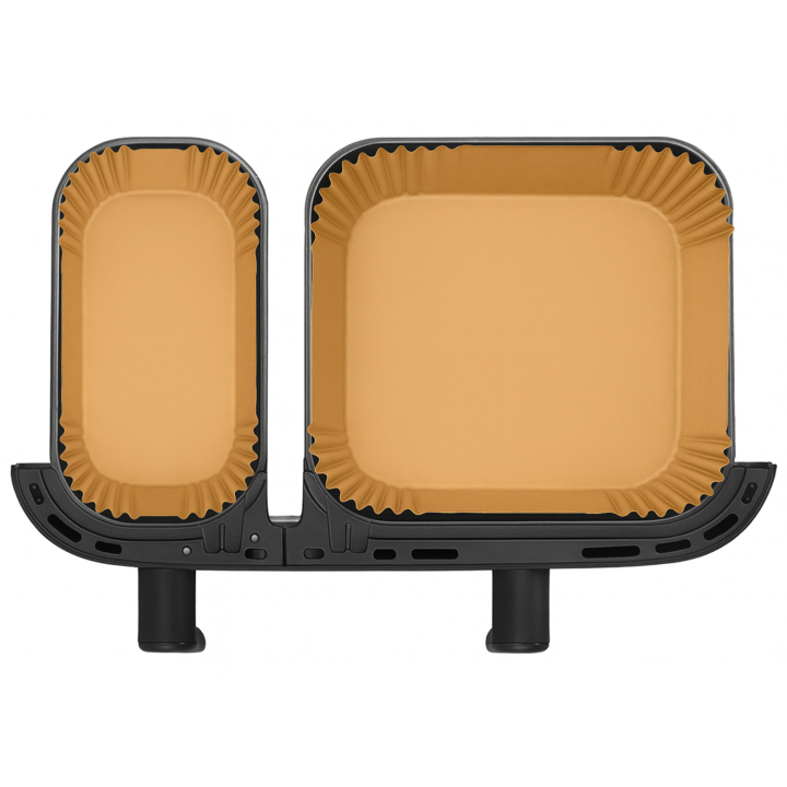 2x WELLHAUS Wkład do frytkownicy Kwadrat 20x20 cm x50sztuk + Prostokąt 19,5x13cm x50 sztuk