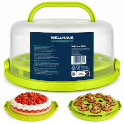 Pojemnik na ciasto QZ2025 zielony 30x26,5x15,3 cm WELLHAUS