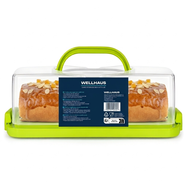 Pojemnik na ciasto QZ2022 zielony 36x16x13,3 cm WELLHAUS