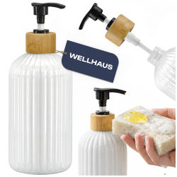 Butelka na mydło/szampon 500ml biała błyszcząca WELLHAUS