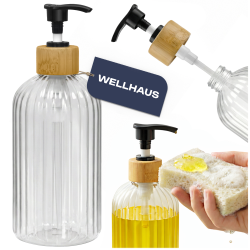 Butelka na mydło/szampon 500ml przeźroczysta WELLHAUS