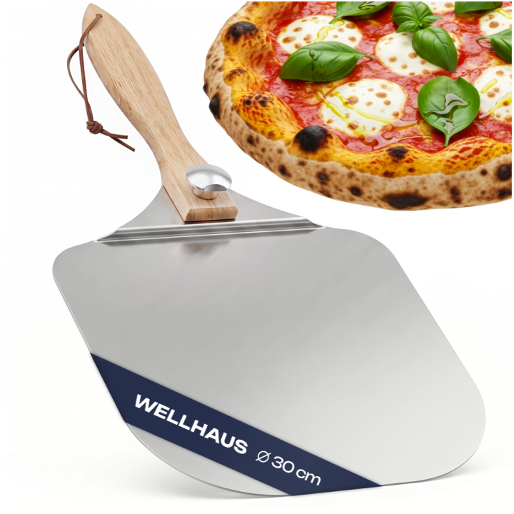Łopatka do pizzy aluminiowa gładka (Typ C) WELLHAUS