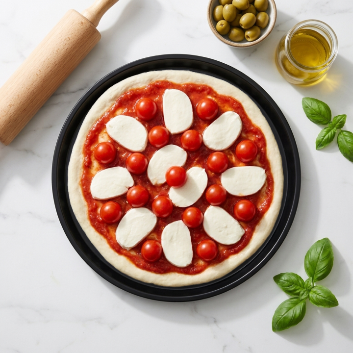 Forma do pieczenia pizzy o średnicy 32 cm z otworami WELLHAUS
