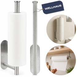 Uchwyt ścienny na ręcznik papierowy srebrny WELLHAUS