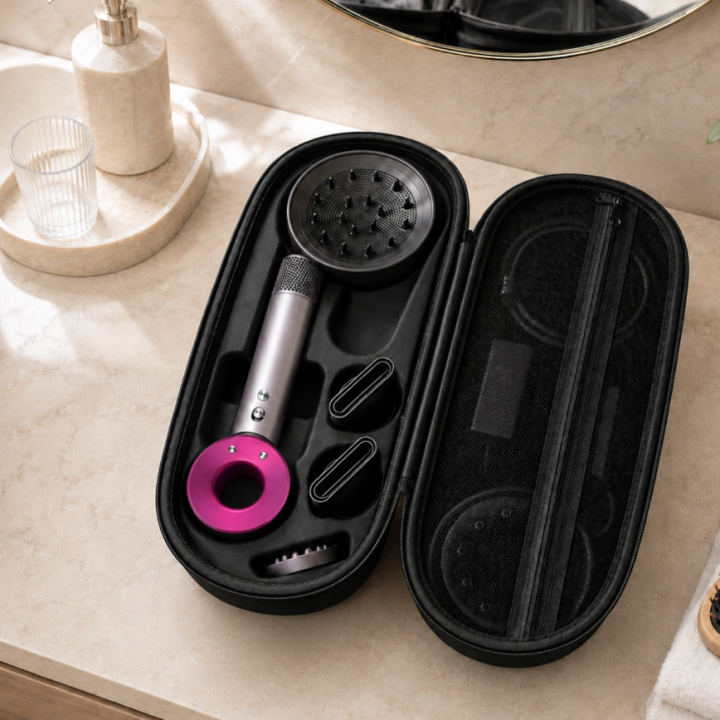 Podróżne etui na suszarki i akcesoria Dyson czarne WELLHAUS