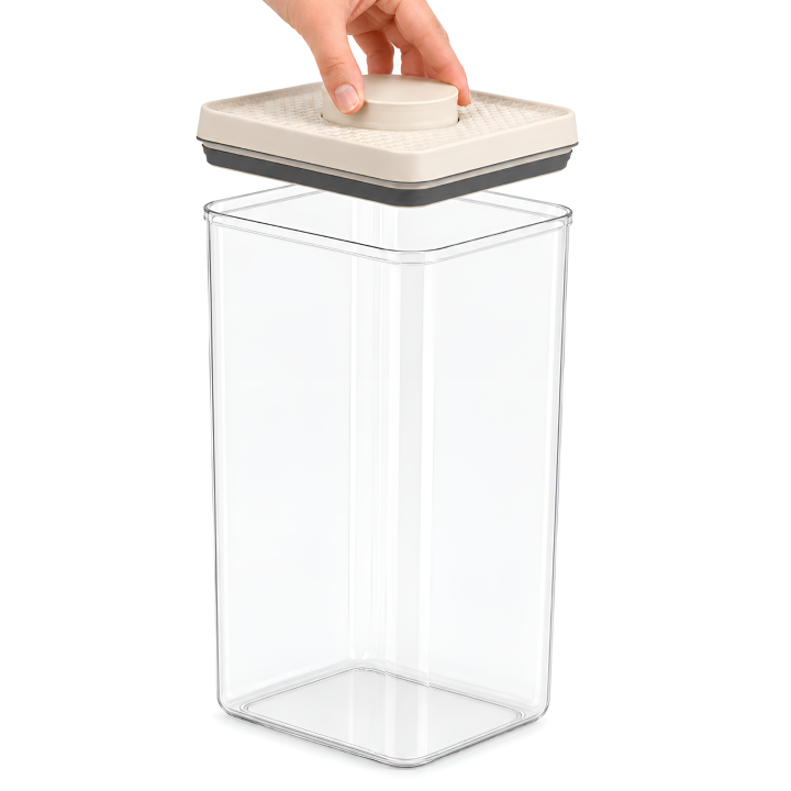 Pojemnik na produkty sypkie 2,3L beżowy WELLHAUS