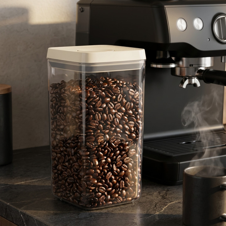 Pojemnik na produkty sypkie 2,3L beżowy WELLHAUS