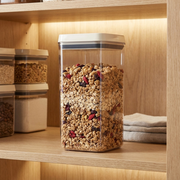 Pojemnik na produkty sypkie 2,3L beżowy WELLHAUS