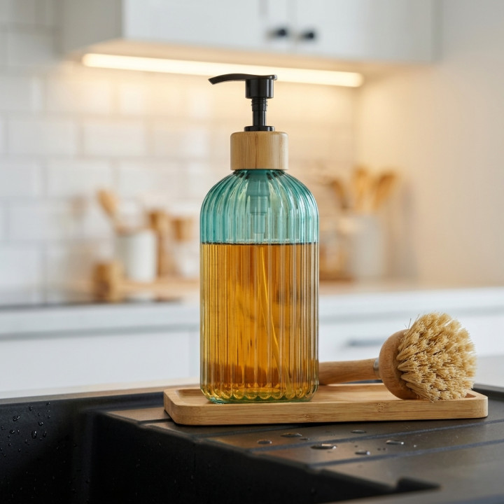 Butelka na mydło/szampon 500ml niebieska WELLHAUS